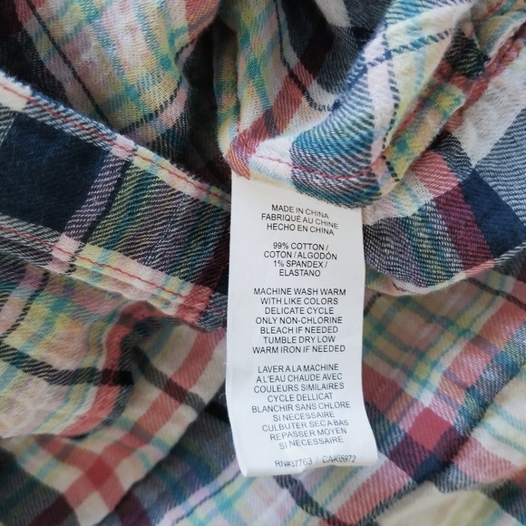 🌿C&C California Crinkle Tennis Plaid Button Up - Picture 8 of 8